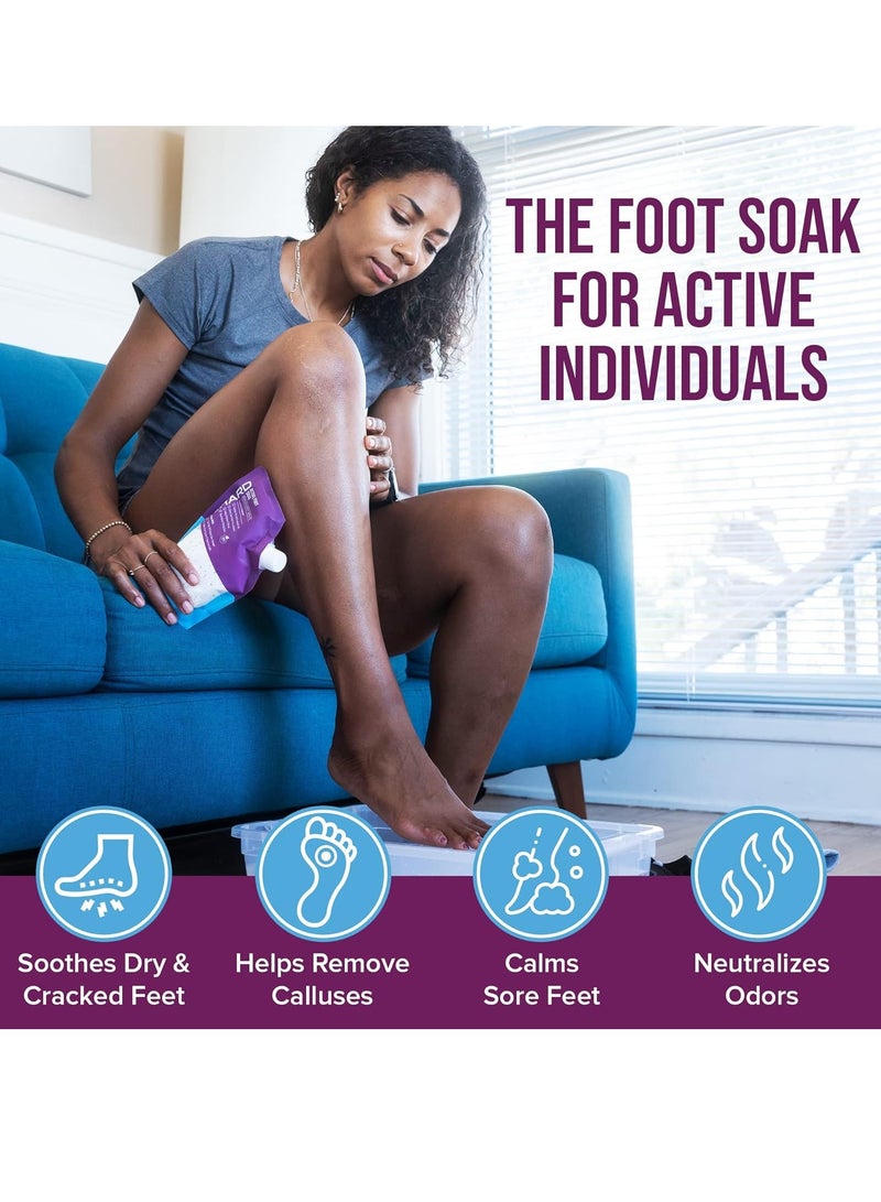 TRIHARD ctive Foot Soak Salts Pedicure Kit Foot Soak for Dry Cracked Feet Herbal Foot Spa with Tea Tree Oil Menthol Detox Foot Soak for Athletes Smelly Feet Foot Bath Foot Softening Soak - Image 2