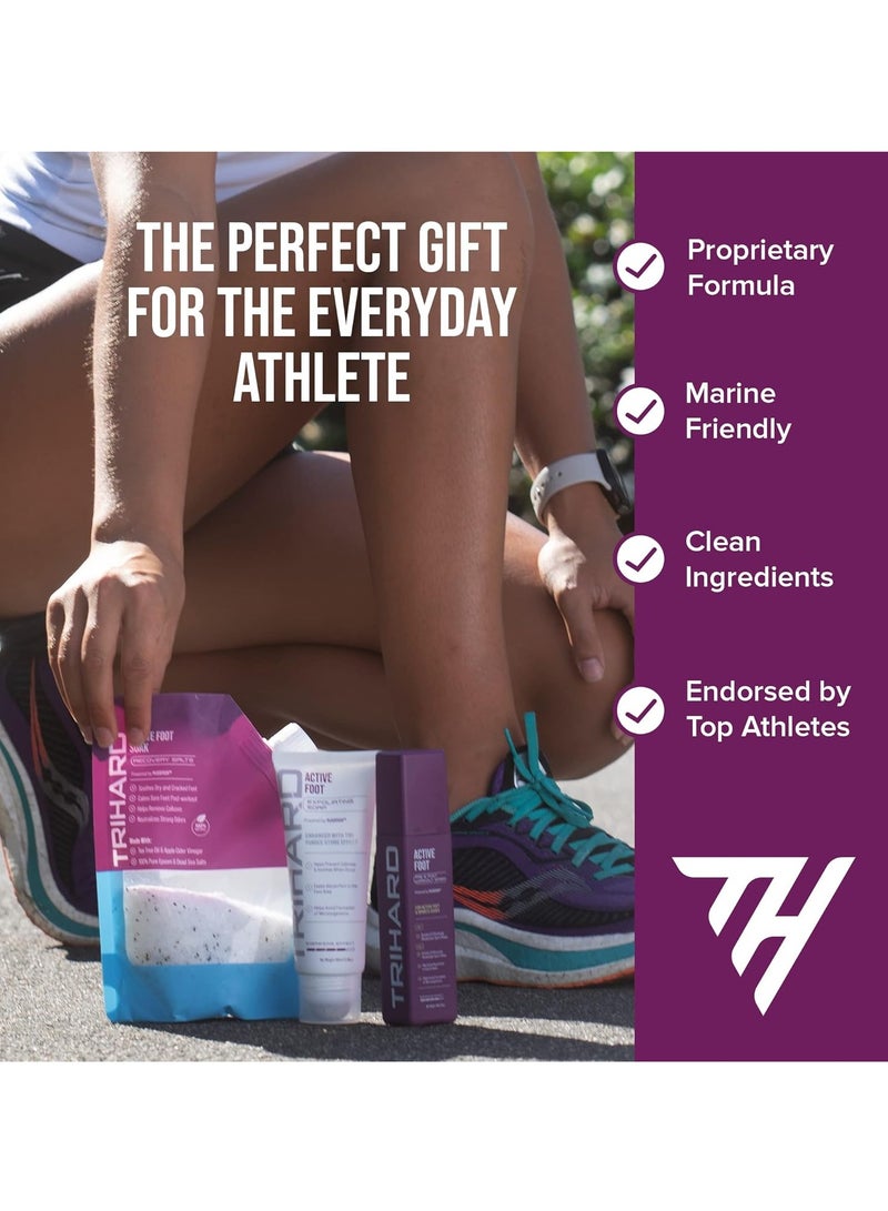 TRIHARD ctive Foot Soak Salts Pedicure Kit Foot Soak for Dry Cracked Feet Herbal Foot Spa with Tea Tree Oil Menthol Detox Foot Soak for Athletes Smelly Feet Foot Bath Foot Softening Soak - Image 5