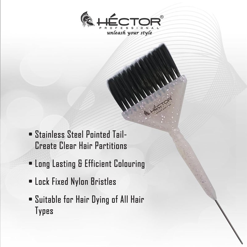 HECTOR Professional Hair Dye Bowl & Brush Kit | Anti-Slip Handle Applicator Brush | Salon & Home Use for Hair Coloring, Tinting & Bleaching - Image 4