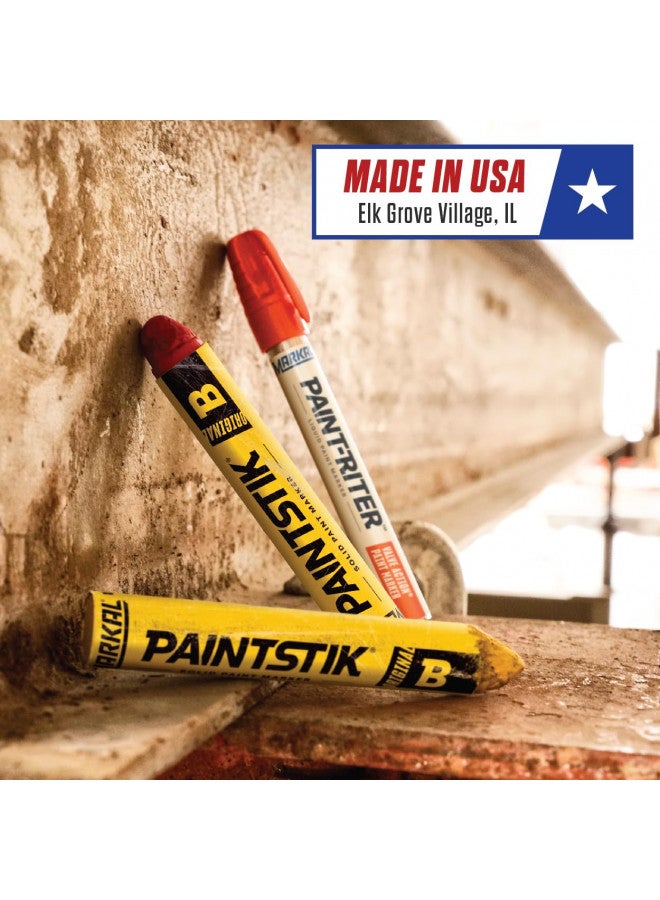 Markal 80223 B Paintstik Solid Paint Ambient Surface Marker, Black (Pack of 12) - Image 5
