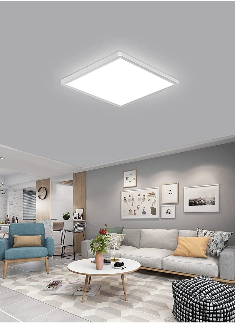 Goeco LED Ceiling Light Modern Ultra Slim Ceiling Light Square 30cm , Waterproof IP45 24W white light  - Image 2
