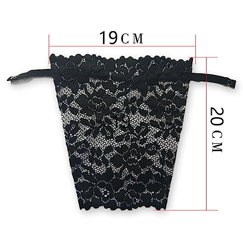 Bowiemall Cotton Clip-on Mock Lace Camisole for Women Deep Neck Cleavage Cover High Neck Camisoles Insert Vest Bra- Set of 3, Multicolor - Image 5