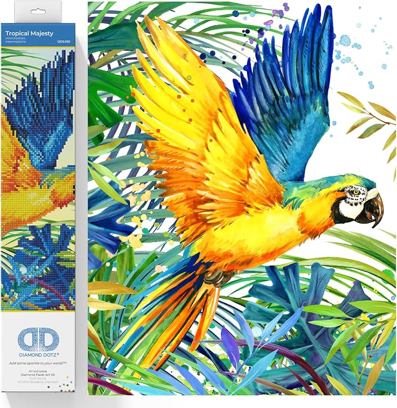 DIAMOND DOTZ DIAMOND DOTZ - Tropical Majesty - 41 X 41CM (16.1 X 16.1 in)