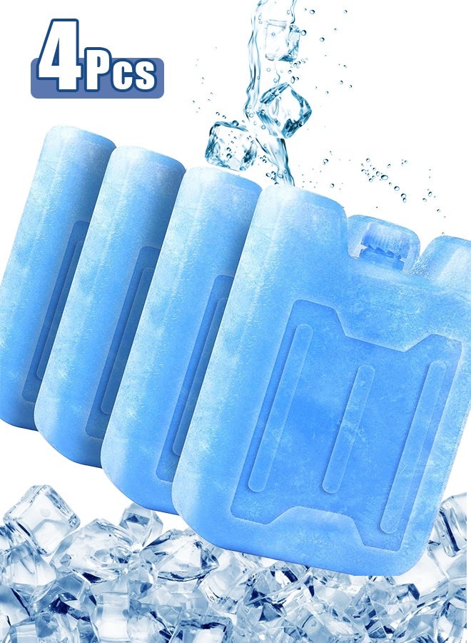 4 PCS Ice Packs for Lunch Box, Reusable Ultra-Thin Freezer Packs, Slim & Long-Lasting Ice Pack, for Picnic, Camping, Fishing and More, Keep Beverages Foods Cold & Fresh - Image 1