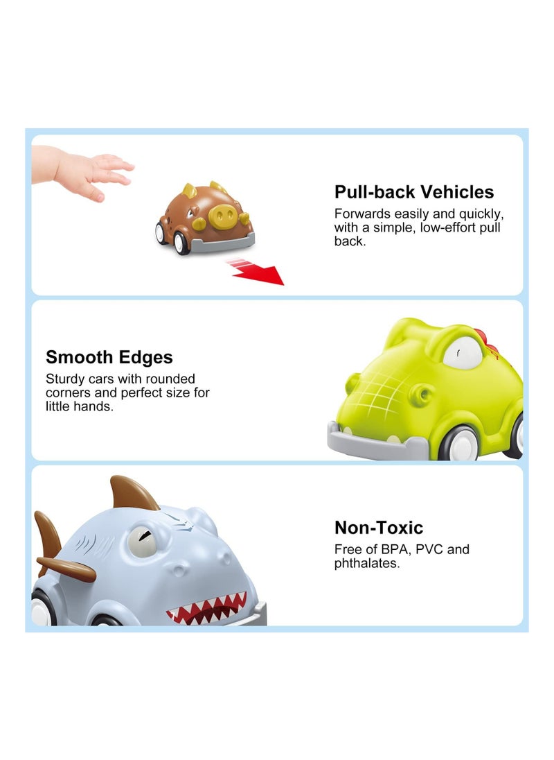 SYOSI Dinosaur Toy Truck Car Toys for Toddlers, 9 in 1 Carrier Trucks for 3 4 5 6 Years Old Boys and Girls, Friction Power Truck Transport Vehicles with Light and Sound, Toddlers Birthday Gift  - Image 5