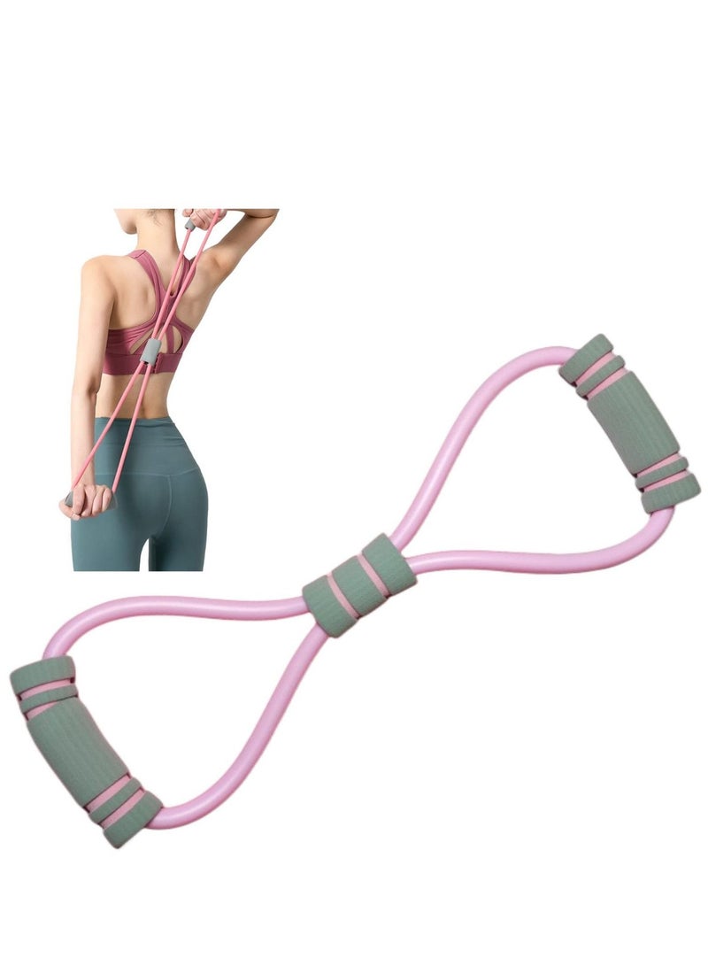 Generic Hondar Resistance Bands, Chest Expander Muscle Exerciser for Men and Women 8-Shaped Tensioner Stretch Band Shoulder Arm Elastic Rope for Chest Expansion Exercise, Yoga, Home Practice  - Image 1