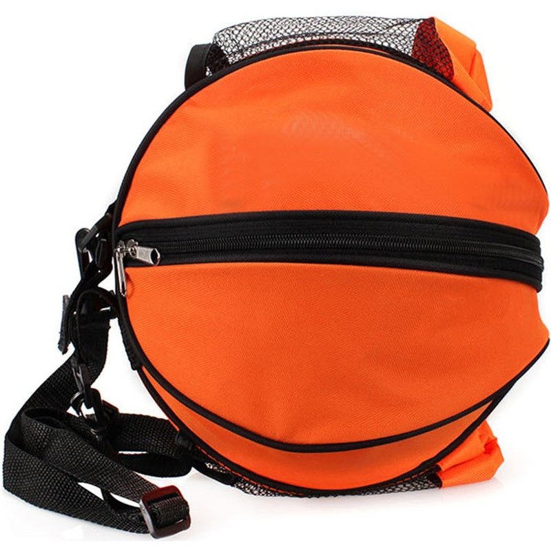TINTON LIFE TINTON LIFE Basketball Bag with Adjustable Shoulder Strap Portable Football Soccer Volleyball Carrier Holder Orange