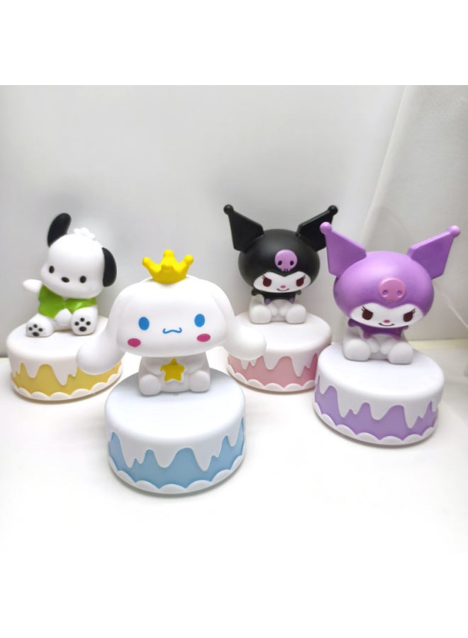 Cream Cake Box Bottom Vinyl Hollow Sanrio Night Light Children's Handmade DIY Luminous Toy Bedroom Lamp-Color:Yugui Dog - Image 2