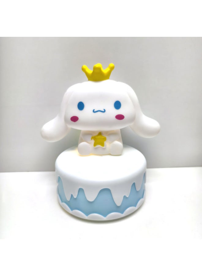 Cream Cake Box Bottom Vinyl Hollow Sanrio Night Light Children's Handmade DIY Luminous Toy Bedroom Lamp-Color:Yugui Dog - Image 1