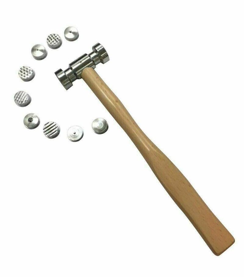 Interchangeable Faces Texturing Metal Forming Jewelry Hammer  - Image 2