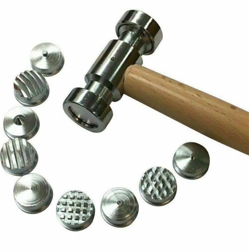Interchangeable Faces Texturing Metal Forming Jewelry Hammer  - Image 4