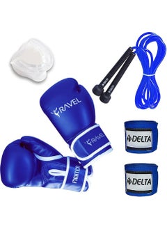 Fighter High-Class Boxing Gloves Hand Bandage Jump Rope Mouthguard