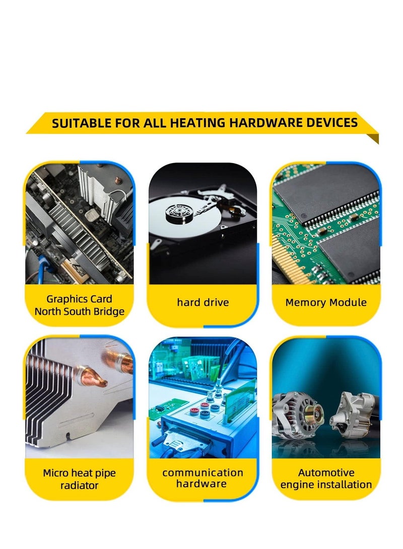 KASTWAVE 8 عبوات من الوسائد الحرارية 100 × 100 مم 0.5 مم 1 مم 1.5 مم 2 مم توصيل حراري عالي الكفاءة 6.0 وات/م ك وسادات حرارية من السيليكون المقاوم للحرارة لأجهزة الكمبيوتر المحمول وحدة المعالجة المركزية GPU SSD IC LED مبرد - Image 5