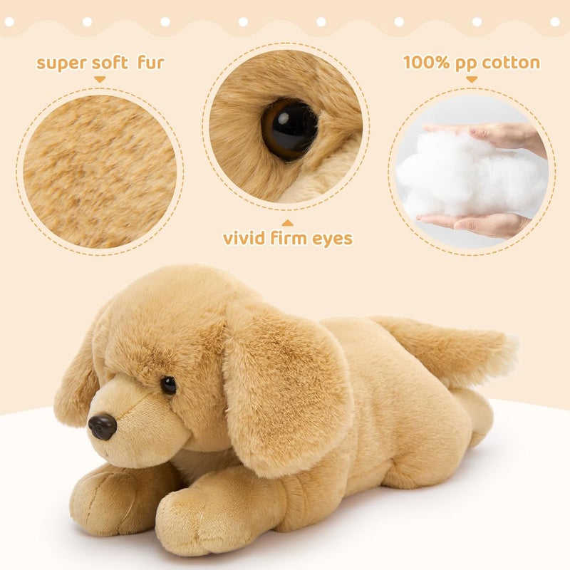 MorisMos 4 pieces Golden Retriever Dog Cuddly Toy XXL Set, 45cm long giant dog cuddly toy with babies in the belly, large dog plush stuffed animal gift for children - Image 4