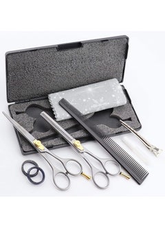 Right Handed 60 Inch Hairdressing Barber Scissors Set Hair Cutting Thinning Shears for Men and Women with Comb Oil Bottle Cloth and Hair Clipper Comes in Black Box