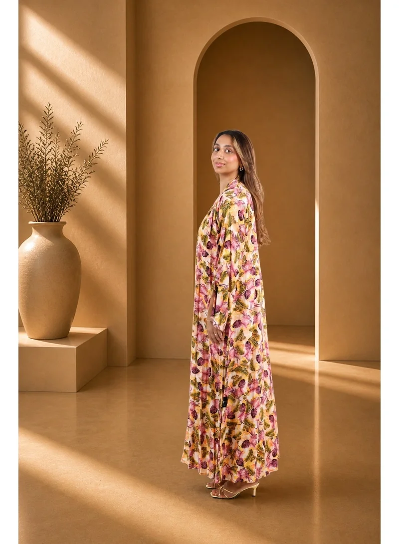 JAMEELA  Tropical Oasis Floral Abaya for Women | Best Price UAE