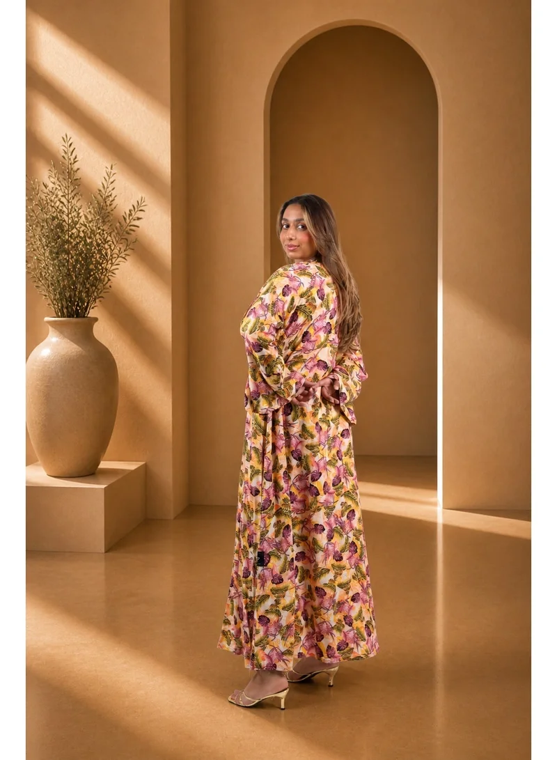 JAMEELA  Tropical Oasis Floral Abaya for Women | Best Price UAE