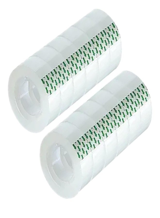 MJUNM 12 Rolls Transparent Tape Refills Rolls 3/4-Inch x 1000 inch, 1 inch Core, Clear Gift Wrapping Tape Refill Roll for Office, Home, School - Image 1
