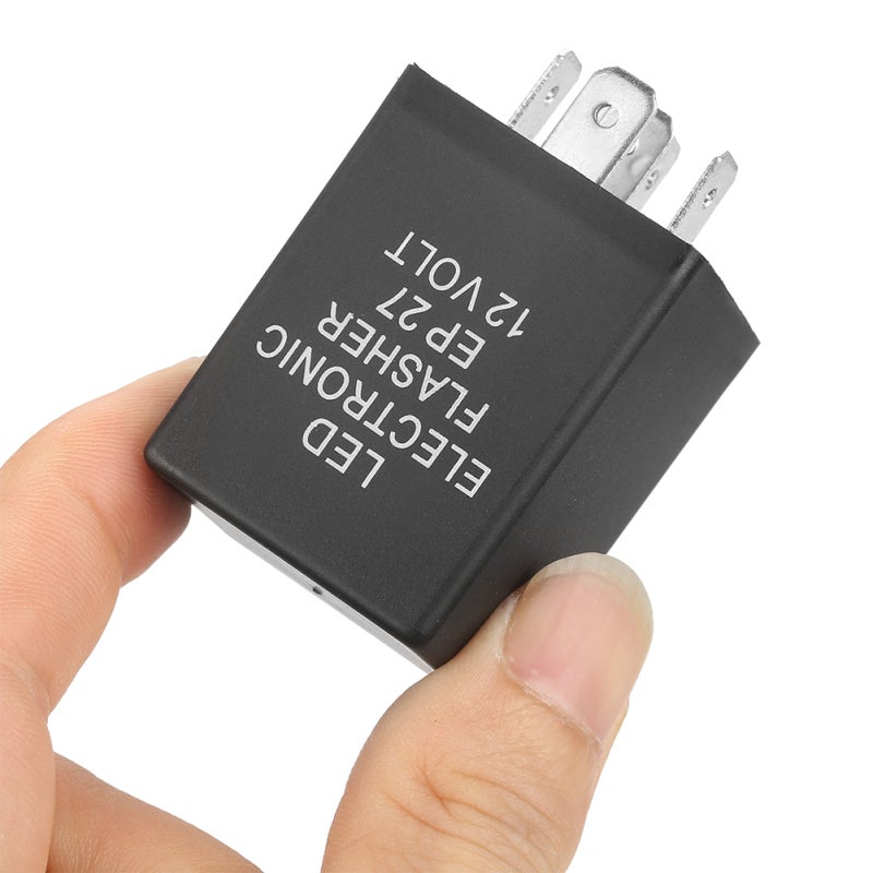 12V 5-Pin Flasher Relay: Waterproof Dustproof Plug And Play - Hyper Flash Fix Turn Signal Relay for LED Or Normal Turn Signal Lights - Image 2