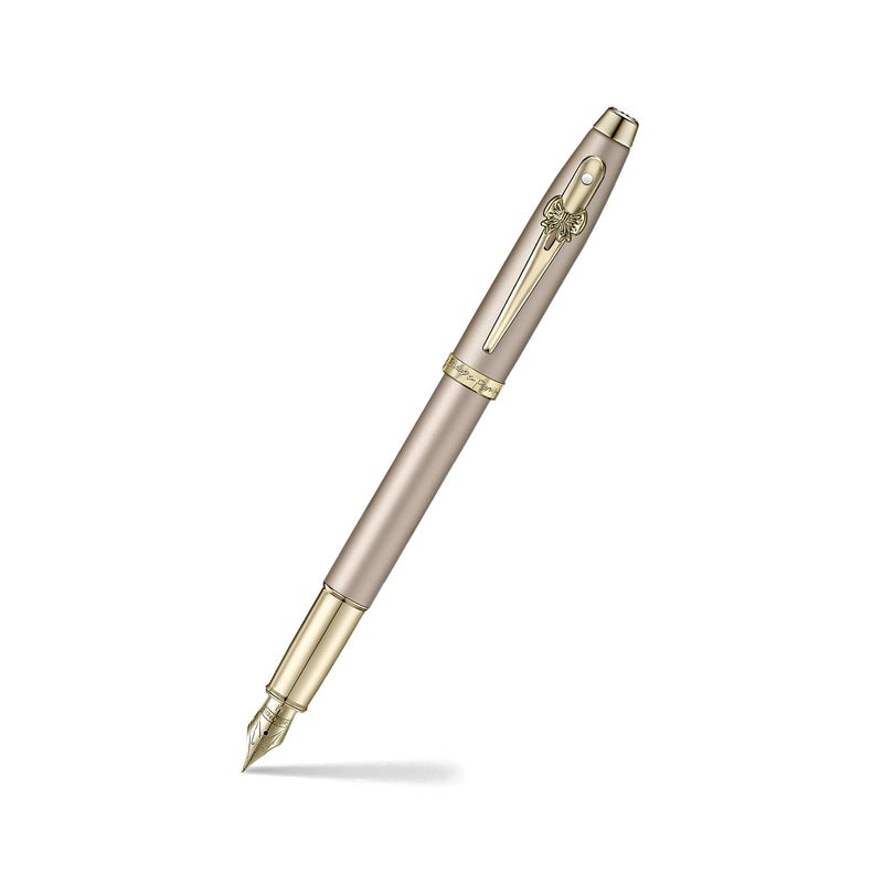 Sheaffer 100 Eip 9377 Champagne Gold Fountain Pen (Medium) With Champagne Gold Trims And Bow-Shaped Clip Emblem - Image 1