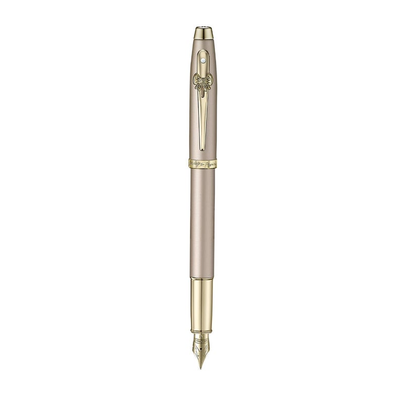Sheaffer 100 Eip 9377 Champagne Gold Fountain Pen (Medium) With Champagne Gold Trims And Bow-Shaped Clip Emblem - Image 3