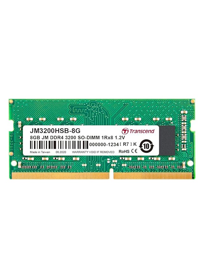 JM3200HSB-8G | DDR4-3200 غير مخزنة SO-DIMM 8GB للكمبيوتر المحمول