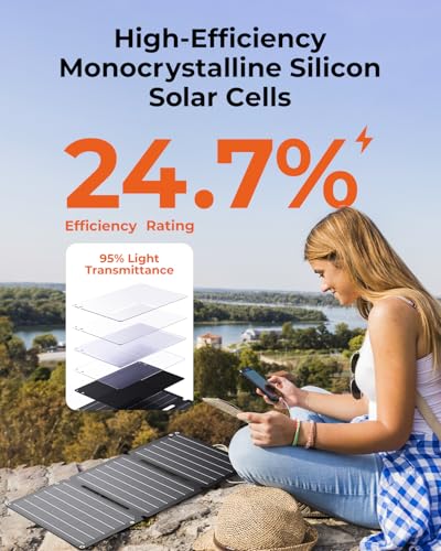 BigBlue 30W Solar Panel Charger with Fast Charging USB-A, USB-C and DC Ports, IP68 Waterproof, Portable Folding Solar Charger Compatible with iPhone, iPad, Samsung, LG, Power Banks, Power Station - Image 5