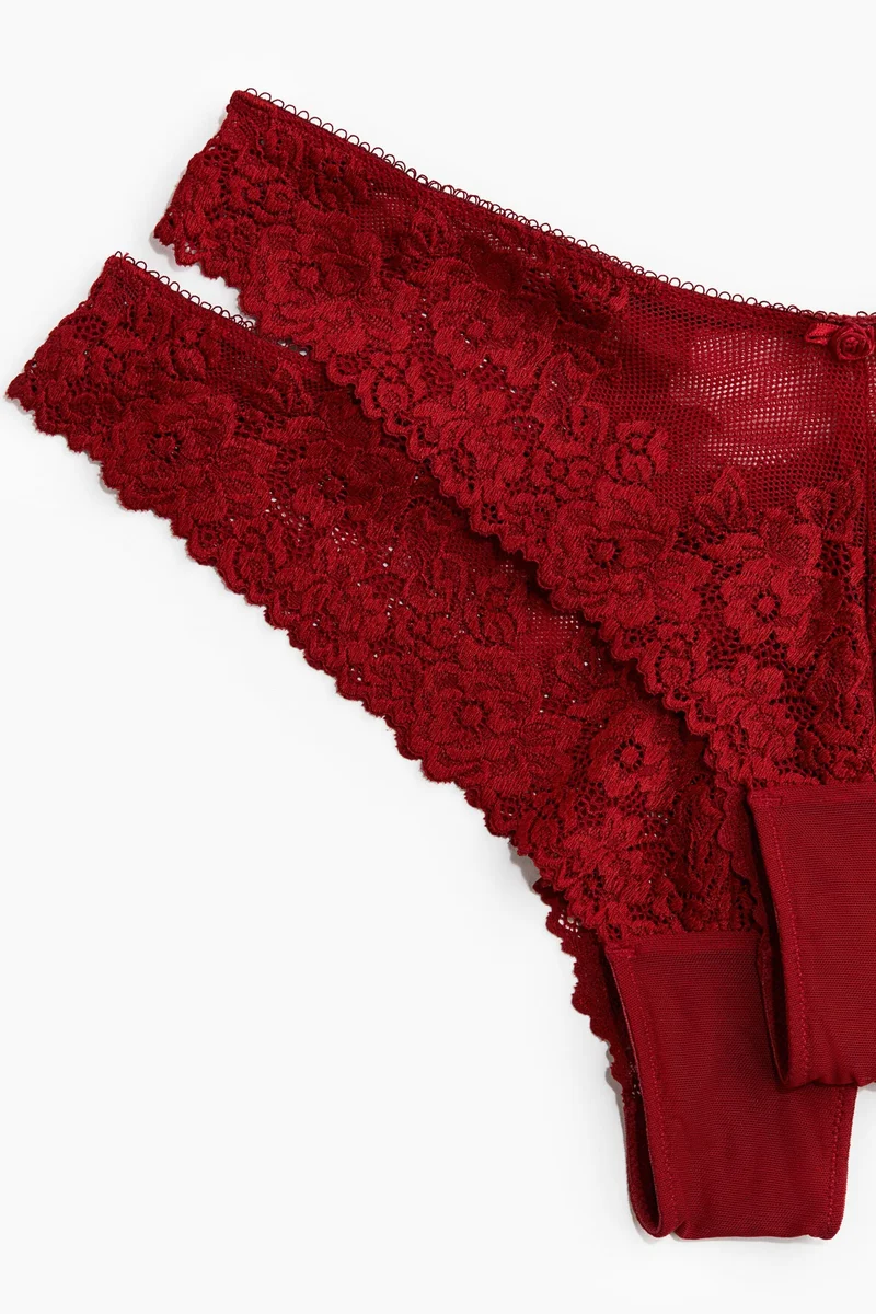 H&M 2-pack lace Brazilian briefs
