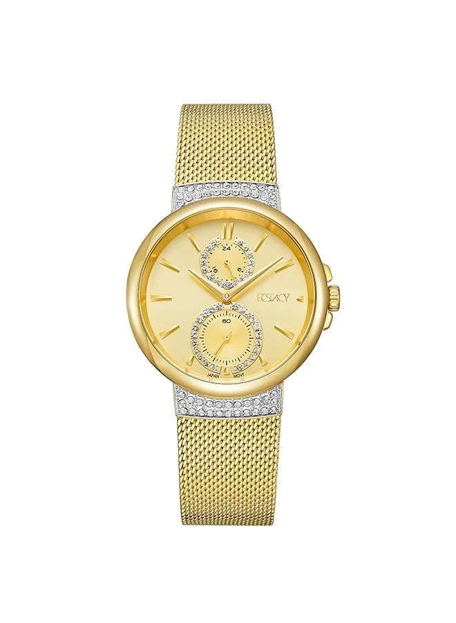 إكستاسي Women's Stainless Steel Multi Function Watch E23603-GMGC - 38 mm