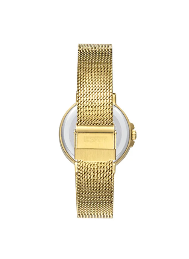 ECSTACY ECSTACY Women's Multi Function Champagne Sunray  Dial Watch - E23603-GMGC
