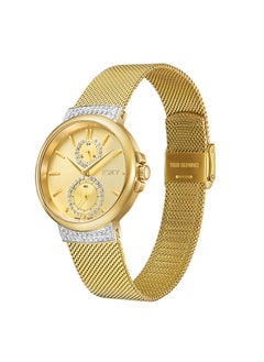 ECSTACY ECSTACY Women's Multi Function Champagne Sunray  Dial Watch - E23603-GMGC  - Image 2