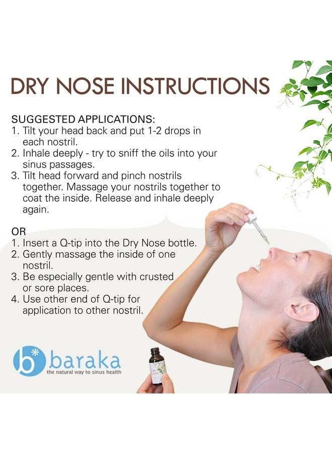 Baraka Dry Nose Nasal Moisturizer - Organic Essential Oils (Cardamom, Everlast, German & Roman Chamomile) in Sesame Oil Base - Hydrating Sinuses & Dry Nose - (1 oz Dropper Bottle) - Image 4