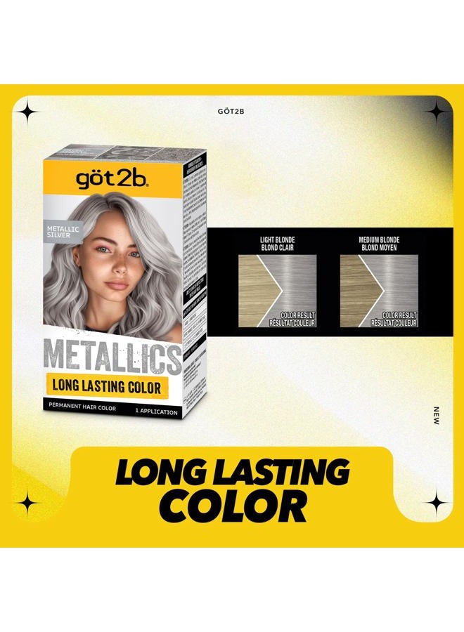 Got2b Schwarzkopf Got2b Metallics Permanent Hair Color, M71 Metallics Silver - Image 3
