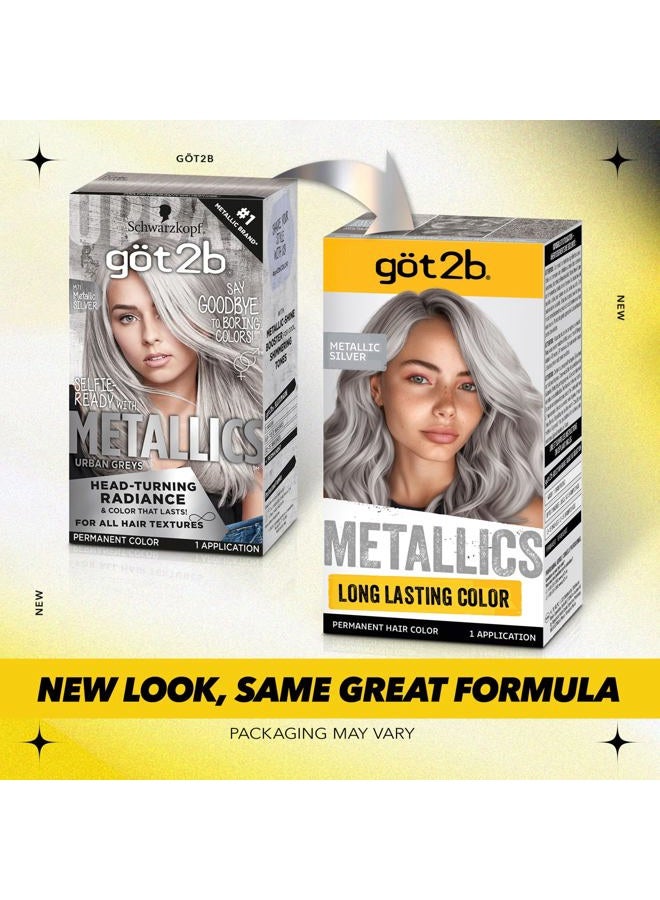 Got2b Schwarzkopf Got2b Metallics Permanent Hair Color, M71 Metallics Silver - Image 2