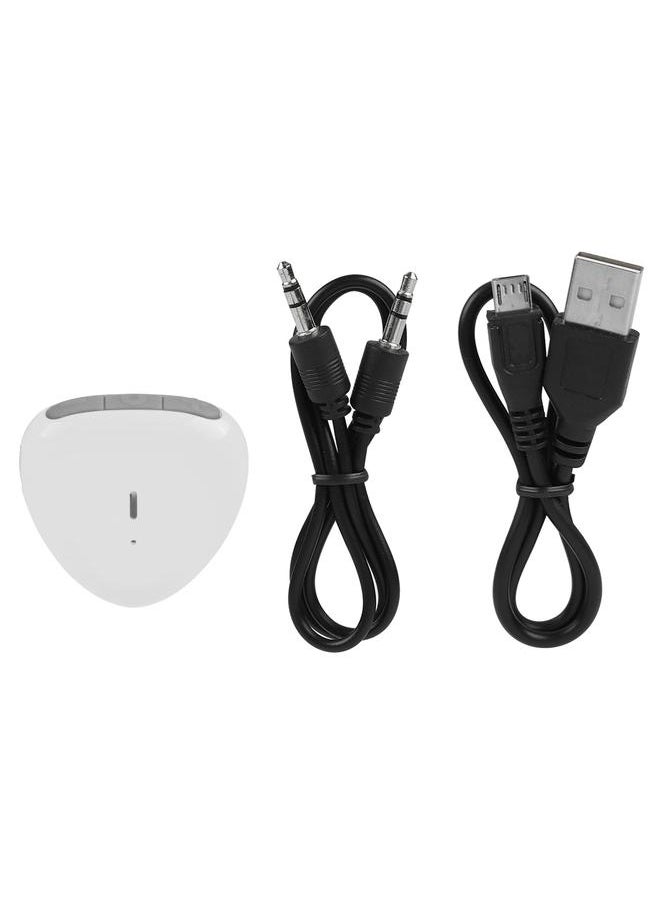 Thoraya Mini Wireless Heart-shaped Bluetooth Audio Receiver Wired Headphone Audio Adapter White  - Image 1