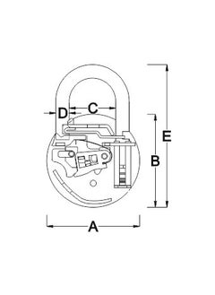 Harrison Harrison SC6000 0567 65mm Small Brass Round Padlock Brass and Metallic  - Image 2