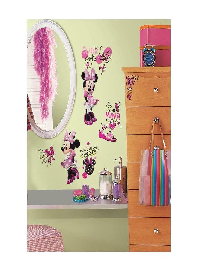 RoomMates RoomMates RMK2554SCS Disney Minni Mouse Fashionista Peel and Stick Wall Decals  - Image 2