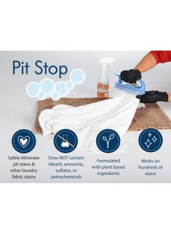 Sanco Industries Pit Stop, Sweat Stain & Deodorant (Antiperspirant) Armpit Stain Remover, Multi-stain formulation, 16oz.  - Image 3