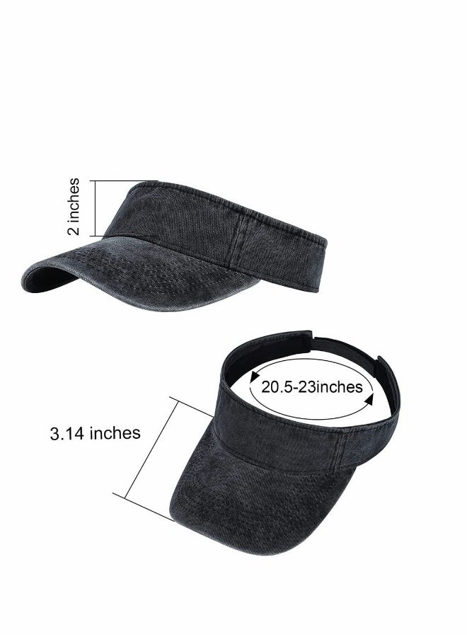 Generic Sport Sun Visor Hats, Summer Spring Outdoor Sports Lightweight Empty Top Baseball Cap Cotton Ball Caps for Cycling Running, Tennis, Golf & All Sports - Women and Men - Image 4