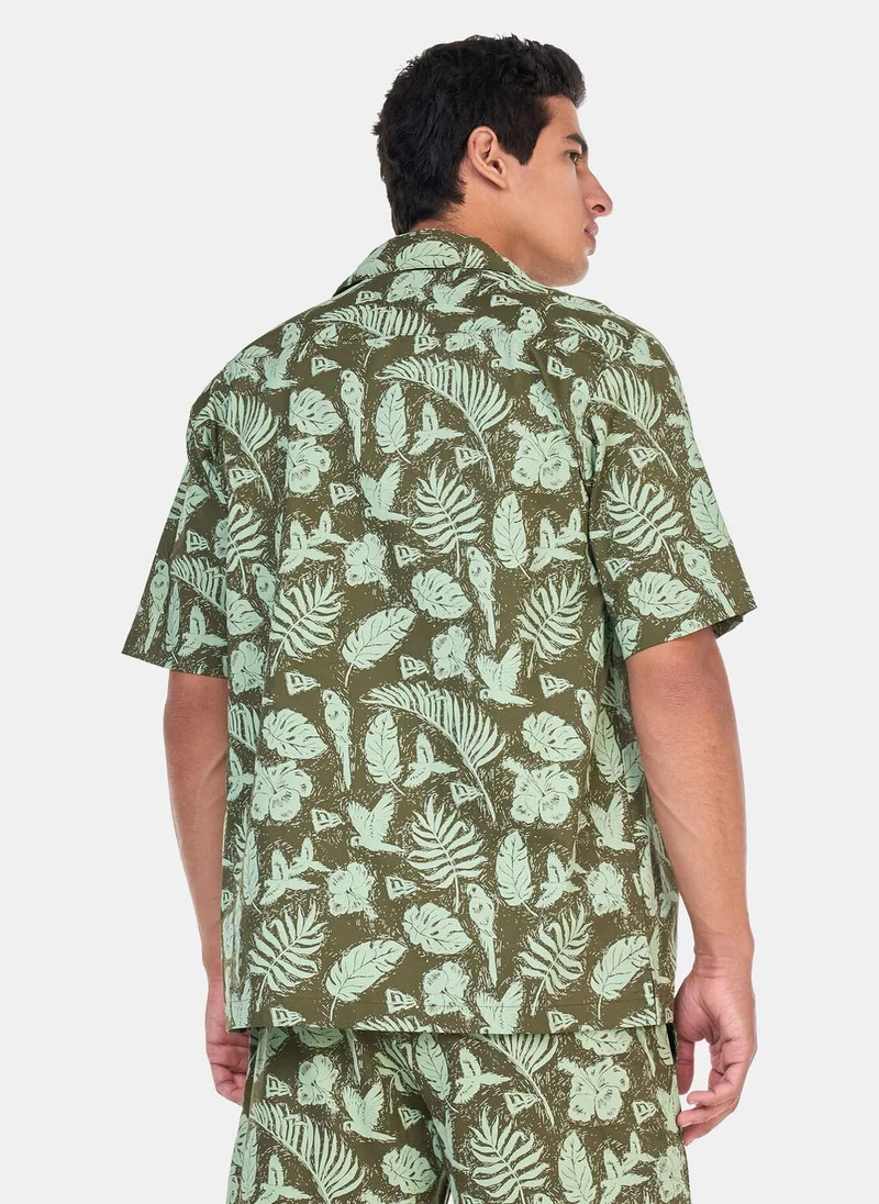نيو ايرا Men's Allover Print Woven Shirt