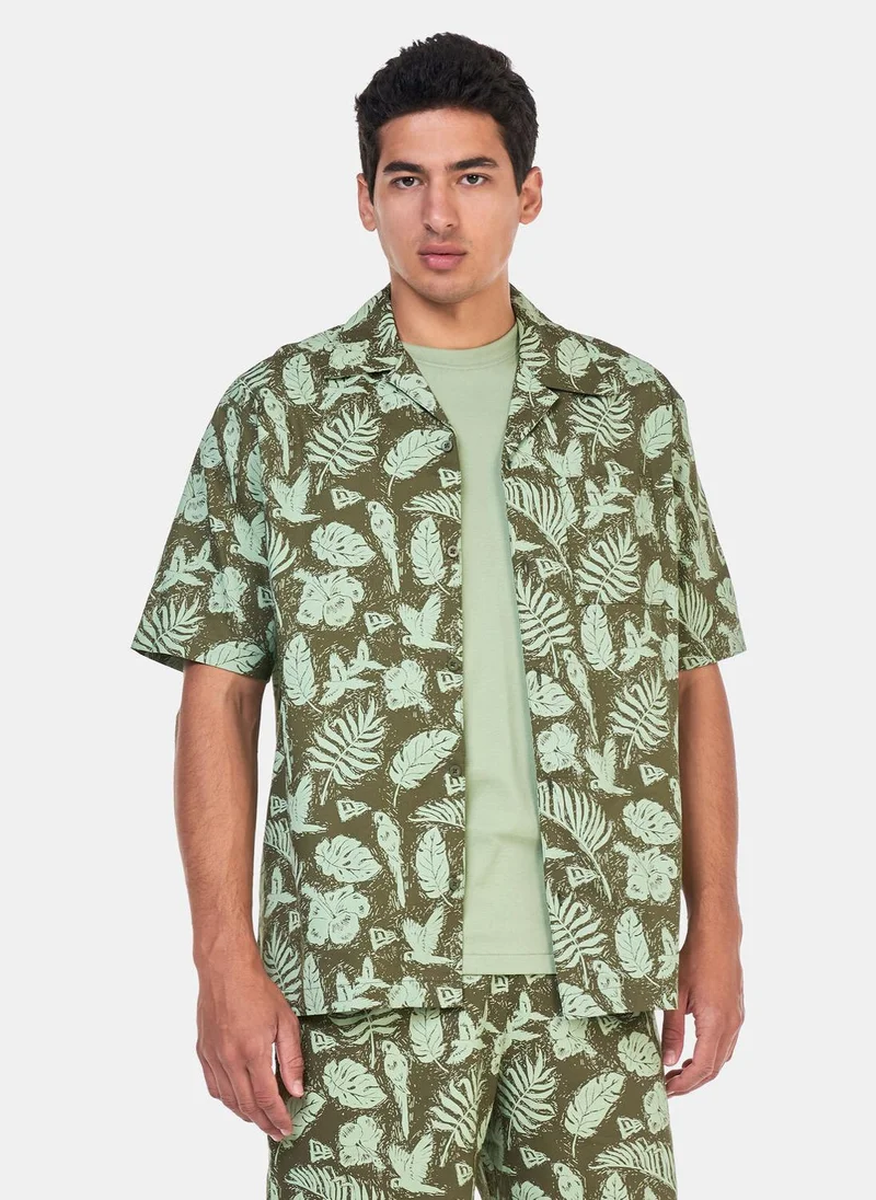 نيو ايرا Men's Allover Print Woven Shirt