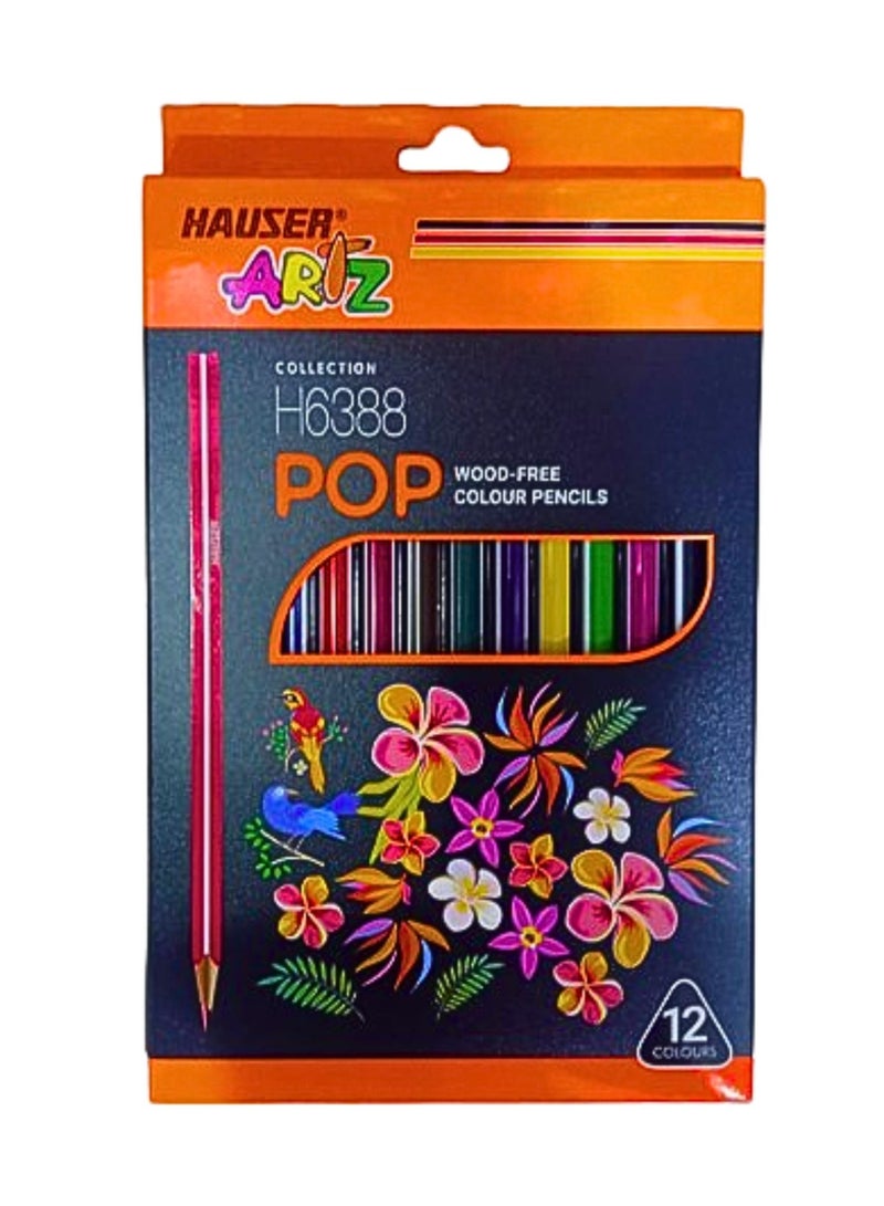 HAUSER Wood Free Colour Pensils Pop 12pcs - Image 2