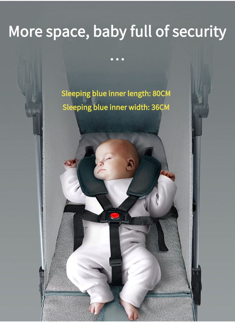 MaBaby Multifunctional Baby Stroller, Can Sit And Lie Lightweight Baby Stroller, Portabel And Foldable Baby Travel Stroller  - Image 3