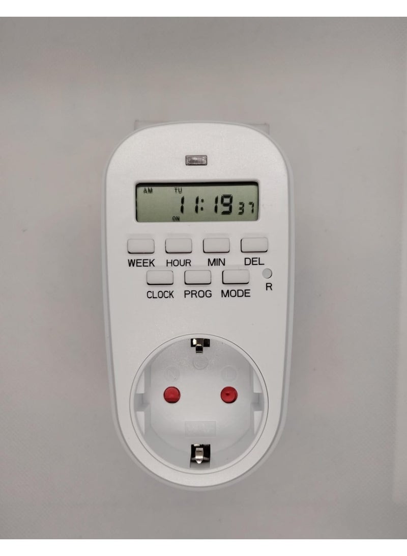 Smart digital timer with display for connection with a programmable weekly timer - Image 1