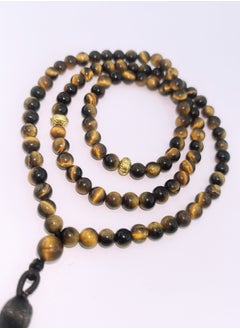 Fianser Prayer Beads 100% Natural Tiger Eye Stone Tasbih Handmade Tasbeeh Zikr 99 6mm Dua Exquisite Tassels Muslim Islamic Arabic  - Image 4