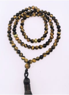 Fianser Prayer Beads 100% Natural Tiger Eye Stone Tasbih Handmade Tasbeeh Zikr 99 6mm Dua Exquisite Tassels Muslim Islamic Arabic  - Image 3