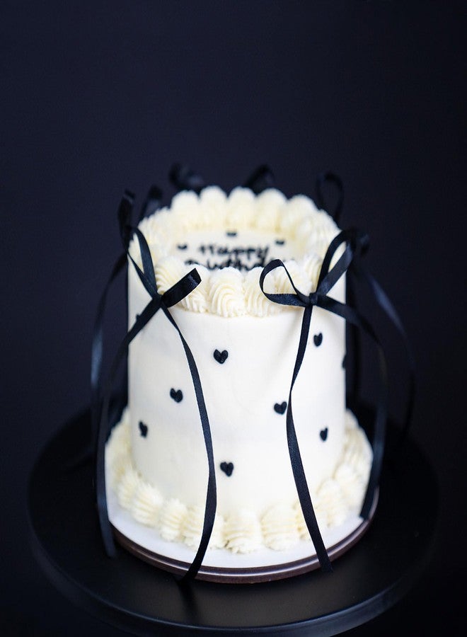 LOAVER 40 Pcs Bow Cake Toppers,Black Bowknot Ribbons Cupcake Toppers Cake Picks Decoration for Birthday Wedding Bridal Anniversary Baby Shower Coquette Party Supplies(Black) - Image 3