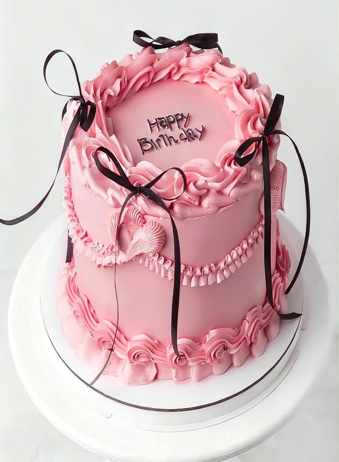 LOAVER 40 Pcs Bow Cake Toppers,Black Bowknot Ribbons Cupcake Toppers Cake Picks Decoration for Birthday Wedding Bridal Anniversary Baby Shower Coquette Party Supplies(Black) - Image 5