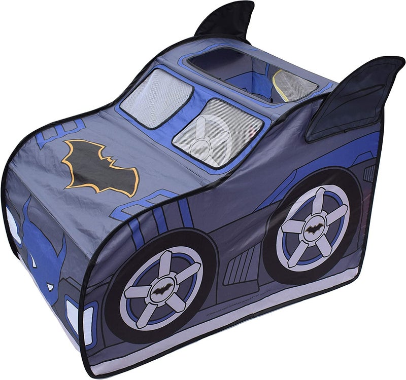 Batman Batmobile Pop Up Tent Large Indoor Playhouse for Kids Folds for Easy Storage with Carrying Bag Included Amazon Exclusive Sunny Days Entertainment