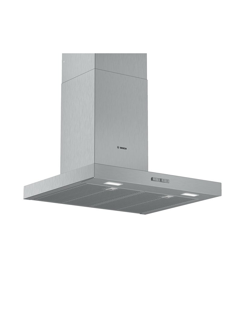 BOSCH Wall-Mounted Cooker Hood with LED Illumination, 60 cm, with Metal Grease Filter Built-In 100 W DWB64BC51B Stainless Steel - Image 1